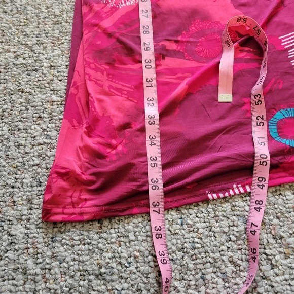 Coline Pink Abstract Floral Print Mini Dress Size Large - Picture 7 of 7